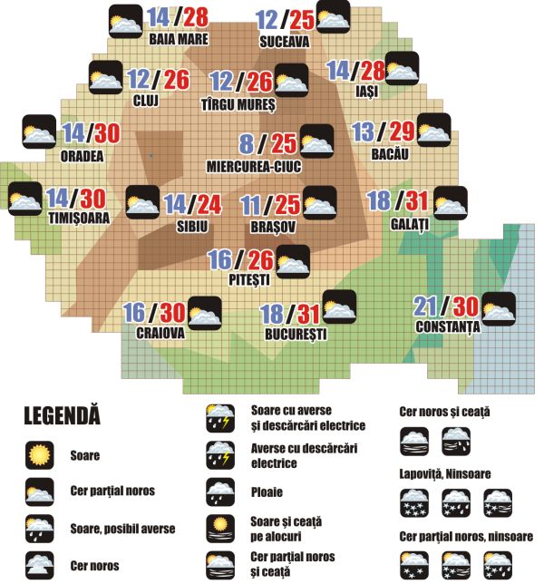 Prognoza meteo (01.08. - 02.08.2025)